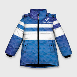 Куртка зимняя для девочки Sea Water, цвет: 3D-черный