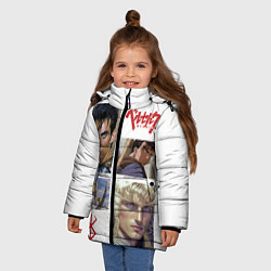Куртка зимняя для девочки Оуэн Уилсон и Бен Стиллер в аниме Берсерк, цвет: 3D-черный — фото 2
