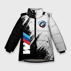 Куртка зимняя для девочки BMW - м комплектация, цвет: 3D-светло-серый