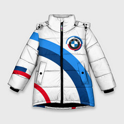 Куртка зимняя для девочки M perfomance - bmw, цвет: 3D-черный