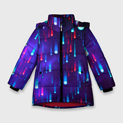 Куртка зимняя для девочки Neon rain, цвет: 3D-красный