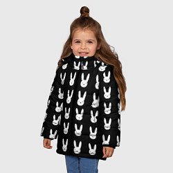 Куртка зимняя для девочки Bunny pattern black, цвет: 3D-светло-серый — фото 2