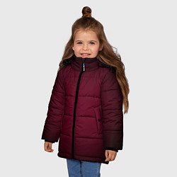 Куртка зимняя для девочки Марсала темная, градиент, цвет: 3D-черный — фото 2