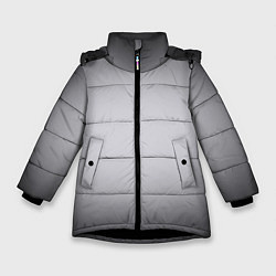 Куртка зимняя для девочки Серебристый градиент, цвет: 3D-черный
