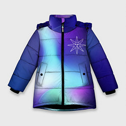 Куртка зимняя для девочки Dark Souls northern cold, цвет: 3D-черный