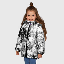 Куртка зимняя для девочки Кацуки Бакуго - Моя геройская академия, цвет: 3D-светло-серый — фото 2