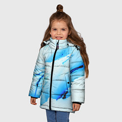 Куртка зимняя для девочки Снежные обвалы, цвет: 3D-черный — фото 2