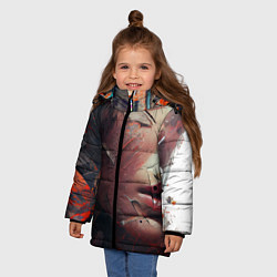 Куртка зимняя для девочки Аннигиляция, цвет: 3D-светло-серый — фото 2