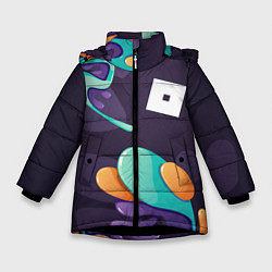 Куртка зимняя для девочки Roblox graffity splash, цвет: 3D-черный