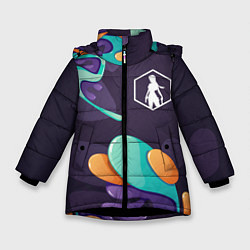 Зимняя куртка для девочки Tomb Raider graffity splash