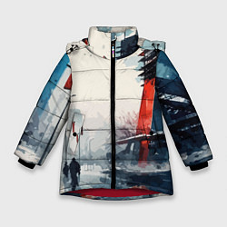 Зимняя куртка для девочки Наш город - коллекция Бело-сине-красный - Хуф и Ся