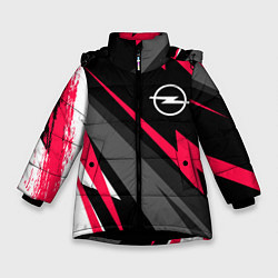 Куртка зимняя для девочки Opel fast lines, цвет: 3D-черный