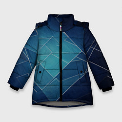 Куртка зимняя для девочки Геометрическая бесконечность, цвет: 3D-светло-серый