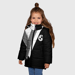 Куртка зимняя для девочки Бмв - классический черный, цвет: 3D-черный — фото 2