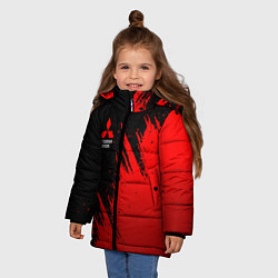 Куртка зимняя для девочки Mitsubishi red - red sport, цвет: 3D-красный — фото 2