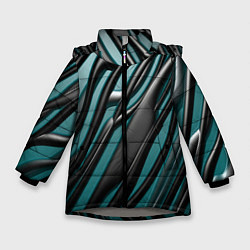 Куртка зимняя для девочки Подтеки, цвет: 3D-светло-серый