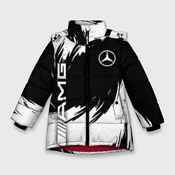 Куртка зимняя для девочки Mercedes benz - white color, цвет: 3D-красный