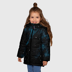 Куртка зимняя для девочки Мрачная галактика, цвет: 3D-красный — фото 2