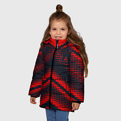 Куртка зимняя для девочки Mitsubishi sign, цвет: 3D-красный — фото 2