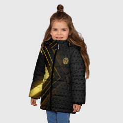 Куртка зимняя для девочки Volkswagen sign, цвет: 3D-черный — фото 2