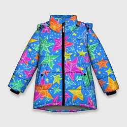 Куртка зимняя для девочки Морские мотивы, цвет: 3D-светло-серый