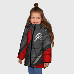 Куртка зимняя для девочки Citroen sports racing, цвет: 3D-черный — фото 2