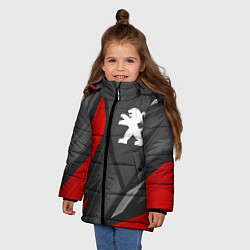 Куртка зимняя для девочки Peugeot sports racing, цвет: 3D-черный — фото 2