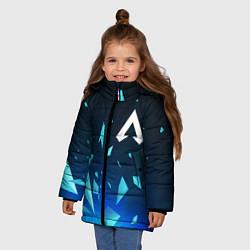 Куртка зимняя для девочки Apex Legends взрыв частиц, цвет: 3D-черный — фото 2