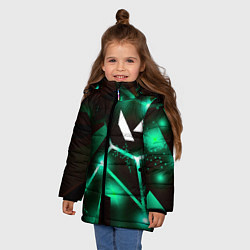 Куртка зимняя для девочки Valorant разлом плит, цвет: 3D-черный — фото 2