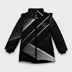 Куртка зимняя для девочки Audi sign auto, цвет: 3D-черный