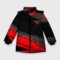 Куртка зимняя для девочки Heroic black, цвет: 3D-красный