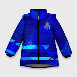 Зимняя куртка для девочки Реал Мадрид фк эмблема
