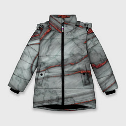 Куртка зимняя для девочки Grey style pattern, цвет: 3D-черный