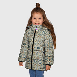 Куртка зимняя для девочки Царские узоры, цвет: 3D-черный — фото 2