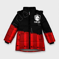 Куртка зимняя для девочки Форма Team Liquid red, цвет: 3D-светло-серый