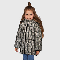 Куртка зимняя для девочки Кора дерева, цвет: 3D-черный — фото 2