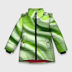 Куртка зимняя для девочки Объемные складки, цвет: 3D-красный