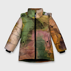 Куртка зимняя для девочки Абстрактный узорчик, цвет: 3D-черный