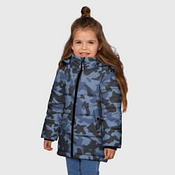 Куртка зимняя для девочки Стиль камуфляж, цвет: 3D-черный — фото 2