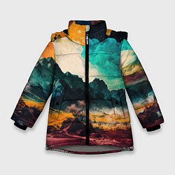 Куртка зимняя для девочки Загадочное измерение, цвет: 3D-светло-серый