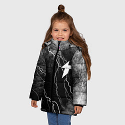 Куртка зимняя для девочки Thunder awaken молнии, цвет: 3D-светло-серый — фото 2