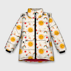 Зимняя куртка для девочки Летний милый паттерн