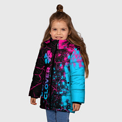 Куртка зимняя для девочки Black Clover - neon gradient: по-вертикали, цвет: 3D-черный — фото 2