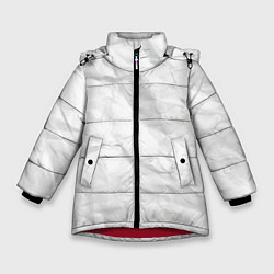 Зимняя куртка для девочки Мятая бумага - текстура