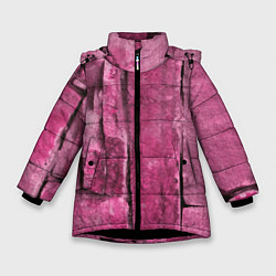 Куртка зимняя для девочки Violet stones, цвет: 3D-черный
