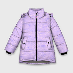 Куртка зимняя для девочки Текстура лавандовый горизонтальный, цвет: 3D-светло-серый