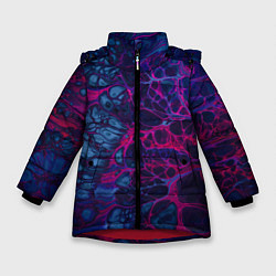 Куртка зимняя для девочки Неоновая лава, цвет: 3D-красный