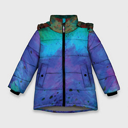 Куртка зимняя для девочки Лазурный стиль, цвет: 3D-светло-серый