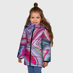 Куртка зимняя для девочки Scarlet waves, цвет: 3D-светло-серый — фото 2