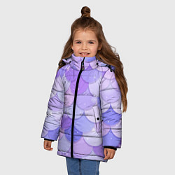 Куртка зимняя для девочки Волшебная чешуя, цвет: 3D-черный — фото 2